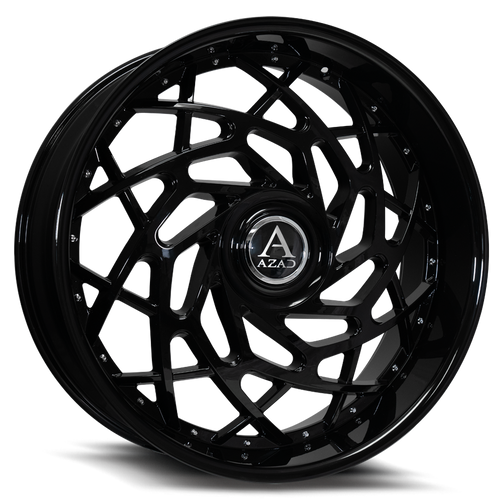 Azad AZ Reign Custom Drilled Wheel Blanks Rims 28x10 Black 10mm | AZREIGN2810BLANK+10GLOSSBLACK