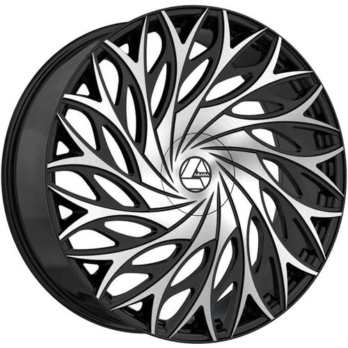 Azara Aza-525 Custom Drilled Wheel Blanks Rims 26x9.5 Black Machined 15mm | AZA-5252695BL15BM