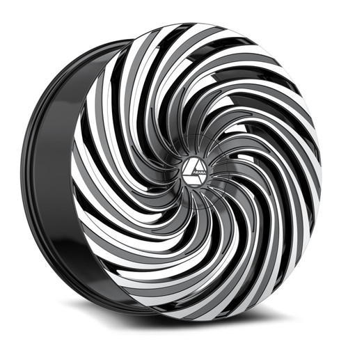 Azara Aza-535 Custom Drilled Wheel Blanks Rims 22x9.5 Black Machined 15mm | AZA-5352295BL15BM