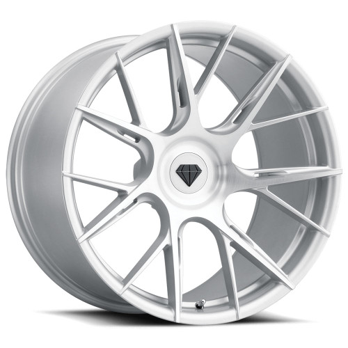 Blaque Diamond F18 Custom Drilled Wheel Blanks Rims 19x9.5 Silver Brushed Face Custom Offsetmm | SW#121