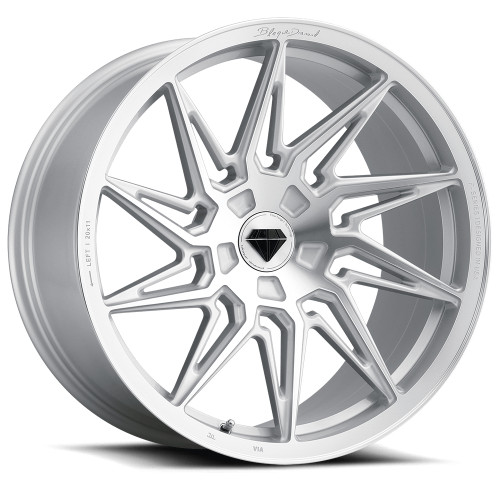 Blaque Diamond F20 Right Custom Drilled Wheel Blanks Rims 20x12 Silver Brush Face Custom Offsetmm | PW#557