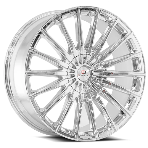 Cavallo Clv-34 Custom Drilled Wheel Blanks Rims 22x9.5 Nano Chrome 15mm | CLV-342295BLANK+15NCR