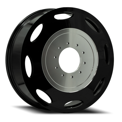DOORBUSTER PRICING! - Xf Off-Road Inner Dually Wheel 26x8.25 10x225 Gloss Black 115mm - MINIMUM PURCHASE OF 4 WHEELS | DI268265115GB