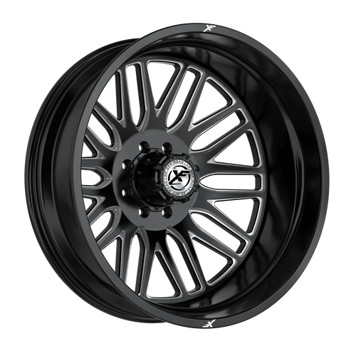 XF Off-Road Xf-240 Dually Wheels Rims 24x8.25 8x200 Black Milled -232mm | 240O248261-232GBML