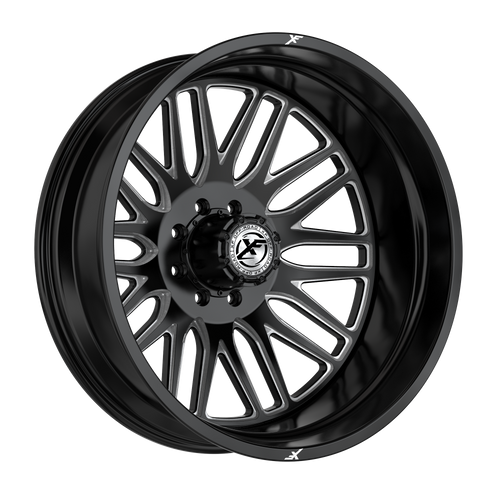 XF Off-Road Xf-240 Dually Wheels Rims 26x8.25 8x200 Black Milled -192mm | 240O268261-192GBML