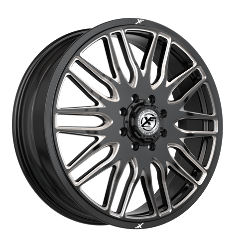 XF Off-Road Xf-240 Dually Wheels Rims 24x8.25 8x210 Black Milled 110mm | 240F248262110GBML