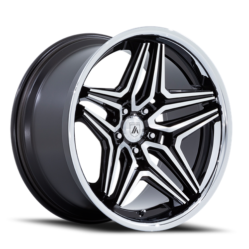 Asanti Abl-46 Duke Wheel 22x10.5 5x120 Gloss Black Machined 18mm - FREE T-SHIRT INCLUDED! | AB046BD22055218