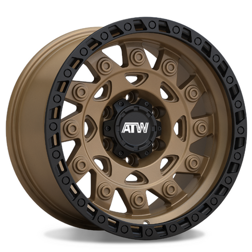 Atw Congo Wheels Rims 20x10 5x114.3 5x127 Satin Sand Bronze W/ Black Lip -18mm | CON20148914