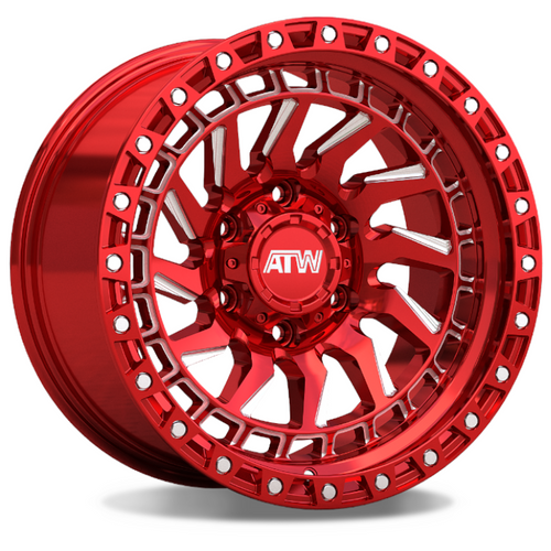 Atw Culebra Wheels Rims 17x9 6x114.3 Candy Red W/ Milled Spokes 0mm | CUL1795091