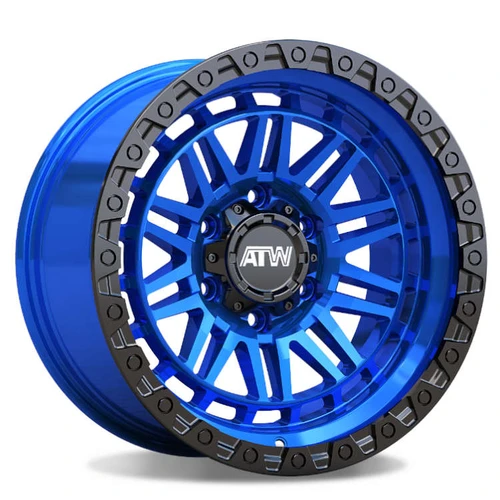 Atw Off-Road Yukon Wheels Rims 17x9 6x5.5 (6x139.7) Candy Blue Black Lip 0mm | YUK1794990