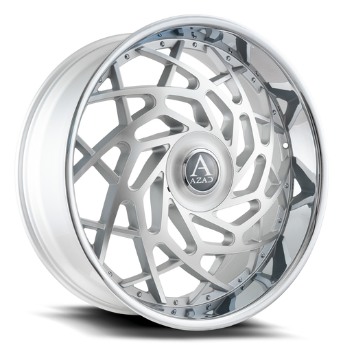 Azad AZ Reign Wheels Rims 26x10 6x135 6x5.5 (6x139.7) Silver Machined Stianless Lip 25mm | AZREIGN26106135/139.7+25SMF/SSL