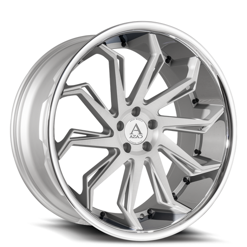 Azad Az1101 Wheels Rims 22x10.5 5x120 Brushed Silver 35mm | AZ1101221055120+35BR/SSL