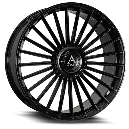 Azad Az25 Wheels Rims 22x9 5x112 5x4.5 (5x114.3) Black 35mm | AZ252295112/114.3+35GLOSSBLAC