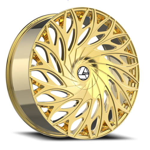 DOORBUSTER PRICING! - Azara Aza-525 Wheel 22x8.5 5x112 & 5x114.3 Nano Gold 38mm | AZA-52522853638NG