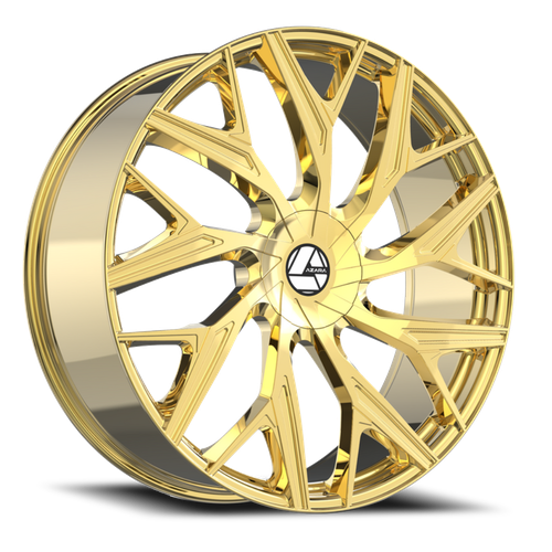 DOORBUSTER PRICING! - Azara Aza-527 Wheel 22x8.5 5x112 & 5x114.3 Nano Gold 38mm | AZA-52722853638NG