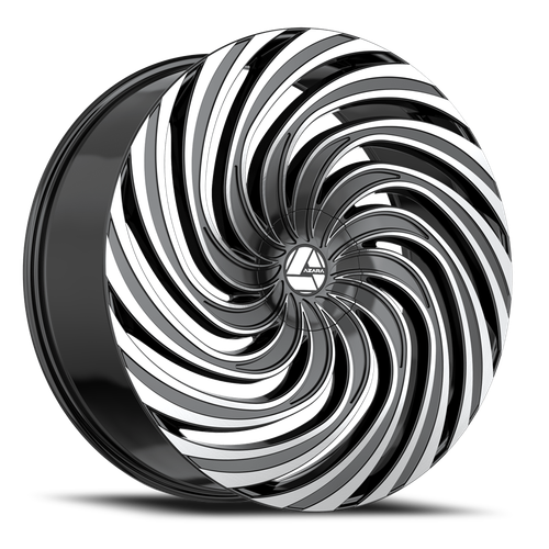 DOORBUSTER PRICING! - Azara Aza-535 Wheel 22x9.5 5x115 & 5x120 Gloss Black & Machined 15mm | AZA-53522953915BM
