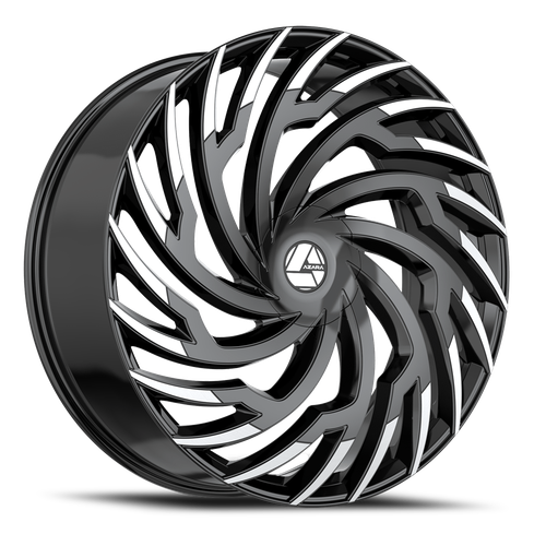 DOORBUSTER PRICING! - Azara Aza-536 Wheel 18x8 5x100 & 5x114.3 Gloss Black & Machined 35mm | AZA-5361882335BM