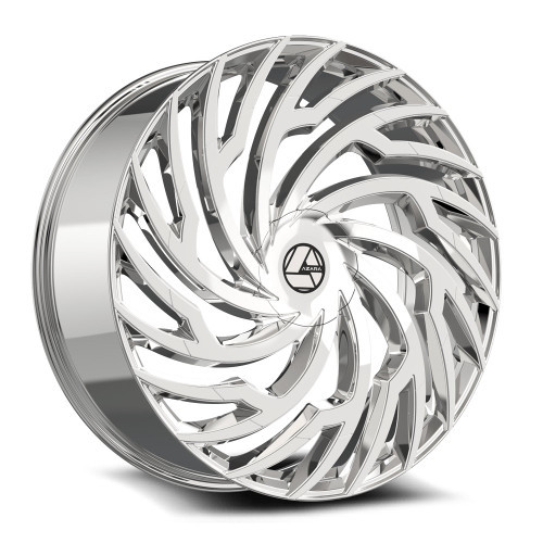 Azara Aza-536 Wheels Rims 22x8.5 5x112 5x4.5 (5x114.3) Nano Chrome 38mm | AZA-53622853638NCR