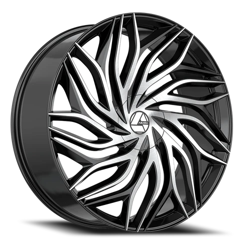 DOORBUSTER PRICING! - Azara Aza-537 Wheel 18x8 5x112 & 5x114.3 Gloss Black & Machined 35mm | AZA-5371883635BM