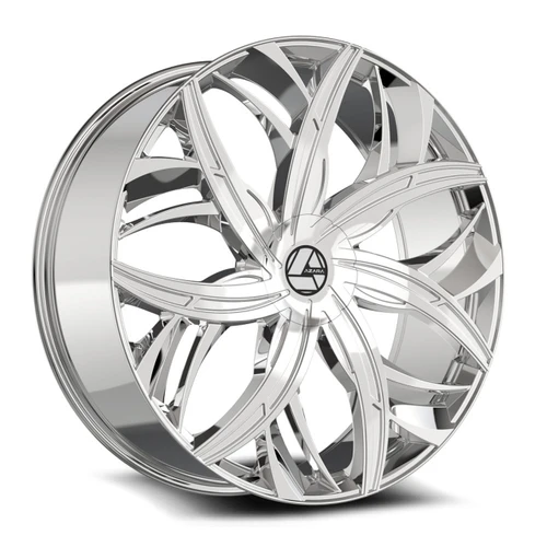 Azara Aza-541 Wheels Rims 20x8.5 5x112 5x4.5 (5x114.3) Nano Chrome 35mm | AZA-54120853635NCR