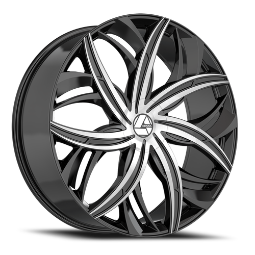DOORBUSTER PRICING! - Azara Aza-541 Wheel 22x8.5 5x112 & 5x114.3 Gloss Black & Machined 38mm | AZA-54122853638BM