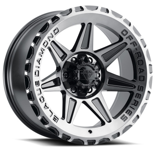 Blaque Diamond Bd-O102 Wheels Rims 20x10 5x127 5x139.7 Gloss Black Machined 1mm | PR#163