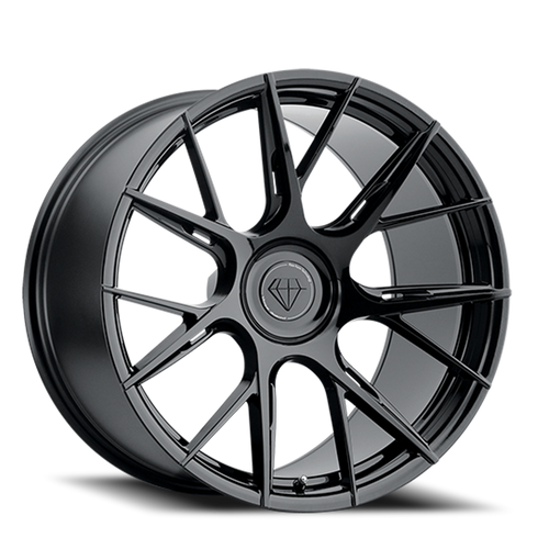 Blaque Diamond Bd-F18 Wheel 20x10 5x120 Gloss Black 42mm - FREE T-SHIRT INCLUDED! | SW#15