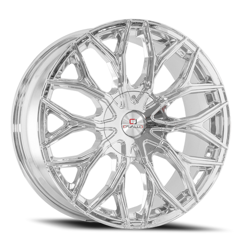 DOORBUSTER PRICING! - Cavallo Clv-37 Wheel 20x8.5 5x110 & 5x114.3 Nano Chrome 35mm | CLV-37208551101143+35NCR
