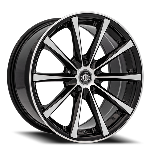 Curva C10N Wheel 18x9.5 5x114.3 Black Machined Face 35mm | C018-18951143573BMF