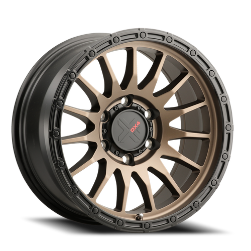 Dx4 Caper Wheel 16x8 6x139.7 Bronze w/ Black Lip -10mm | X246803-10106FBBK