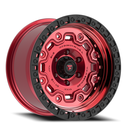 Fittipaldi Offroad Ft100Rtb Wheel 18x9 5x150 Red w/ Black Lip 18mm | FT100-18905150P18RTB