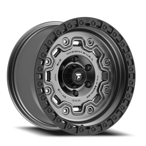 Fittipaldi Offroad Ft100Ab Wheel 18x9 8x165.1 Anthracite w/ Black Ring 18mm | FT100-18908165P18AB