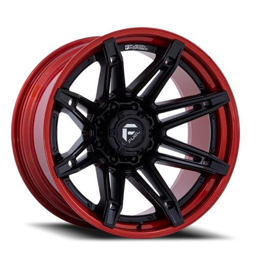 Fuel Fc401 Brawl Wheel 22x12 8x170 Matte Black With Candy Red Lip -44mm - MINIMUM PURCHASE OF 4 WHEELS - FREE T-SHIRT INCLUDED! | FC401MQ22128744N