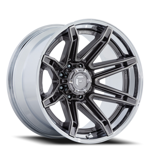 Fuel Fc401 Brawl Wheel 24x12 6x139.7 Platinum With Chrome Lip -44mm - MINIMUM PURCHASE OF 4 WHEELS - FREE T-SHIRT INCLUDED! | FC401AP24126844N