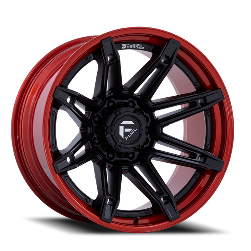 Fuel Fc401 Brawl Wheel 24x12 8x165.1 Matte Black With Candy Red Lip -44mm - MINIMUM PURCHASE OF 4 WHEELS - FREE T-SHIRT INCLUDED! | FC401MQ24128044N