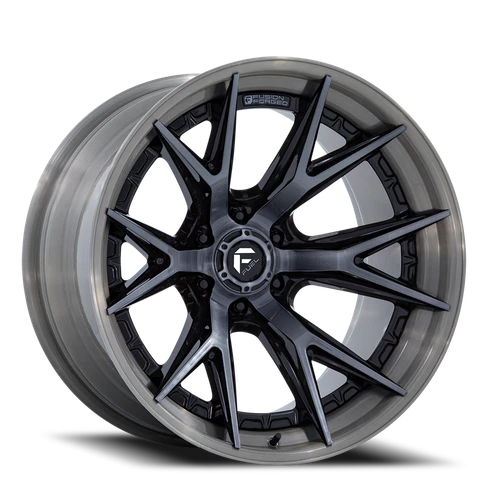 Fuel Fc402 Catalyst Wheel 22x10 6x135 Gloss Black With Brushed Gray Tint Face & Lip -18mm - FREE T-SHIRT INCLUDED! | FC402BT22106318N