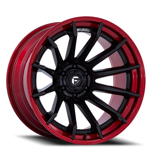 Fuel Fc403 Burn Wheel 22x10 6x139.7 Matte Black With Candy Red Lip -18mm - FREE T-SHIRT INCLUDED! | FC403MQ22106818N