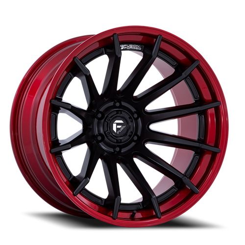 Fuel Fc403 Burn Wheel 24x12 6x135 Matte Black With Candy Red Lip -44mm - MINIMUM PURCHASE OF 4 WHEELS - FREE T-SHIRT INCLUDED! | FC403MQ24126344N