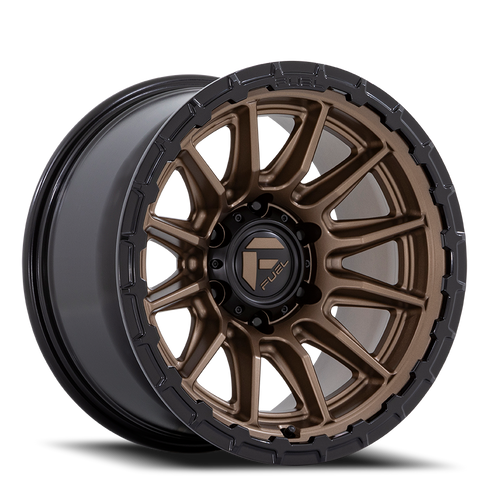 Fuel Fc866 Piston Wheel 20x10 5x127 Matte Bronze w/ Gloss Black Lip -18mm - FREE T-SHIRT INCLUDED! | FC866ZB20105018N