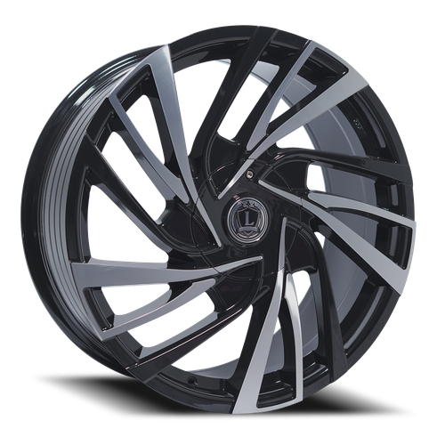Luxxx Alloys Lux 41 Wheel 18x8 5x112 & 5x114.3 Gloss Black Machined Face 35mm | LUX4118851121143+35B-A2