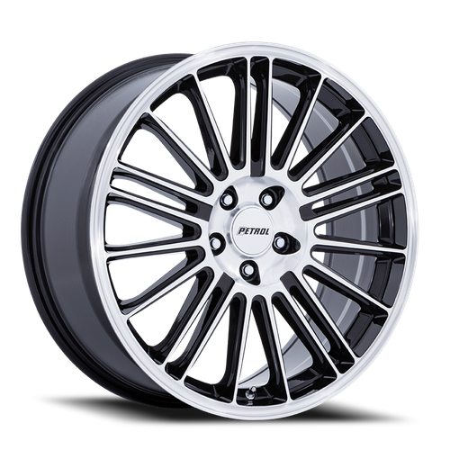 Petrol Pe001 P1D Wheel 17x8 5x115 Gloss Black With Machined Face 40mm | PE001BD17801540