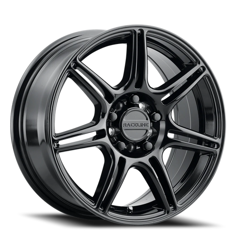 DOORBUSTER PRICING! - Raceline Apex Wheel 16x7 5x100 & 5x114.3 Gloss Black 40mm - FREE T-SHIRT INCLUDED! | 148B-67089+40