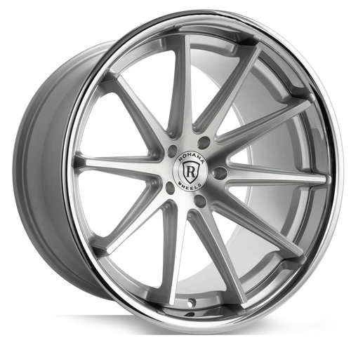 Rohana Rfc10 Wheels Rims 22x10.5 5x130 Machined Black Chrome Lip 22mm | RFC10221055130MA22