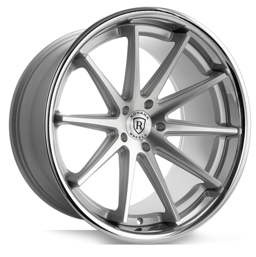 Rohana Rfc10 Wheels Rims 22x9 5x4.5 (5x114.3) Machined Black Chrome Lip 35mm | RFC102295114MA35