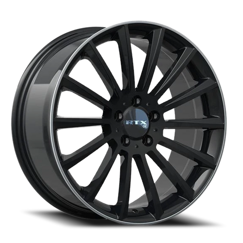 DOORBUSTER PRICING! - Rtx Mb-02 Wheel 19x8 5x112 Gloss Black With Machined Lip 38mm | 83248