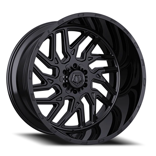 DOORBUSTER PRICING! - Tis 544B Wheel 22x10 8x180 Black 10mm - FREE T-SHIRT INCLUDED! | 544B-2208910S