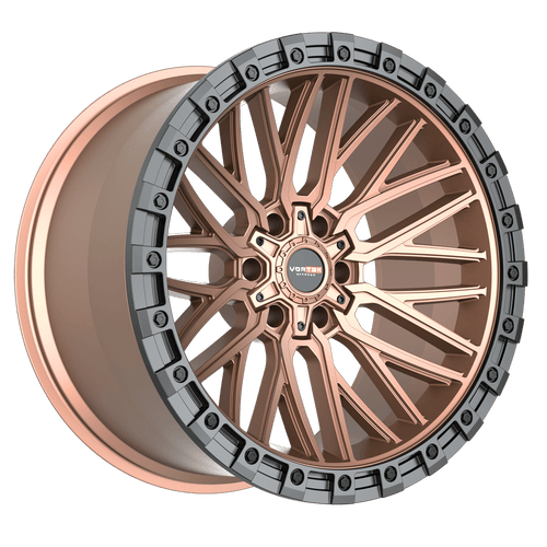 Vortek Vrt-608 Wheels Rims 18x9 5x127 (5x5) 5x5.5 (5x139.7) Bronze Black Bead Ring -12mm | 60818943-12MBR