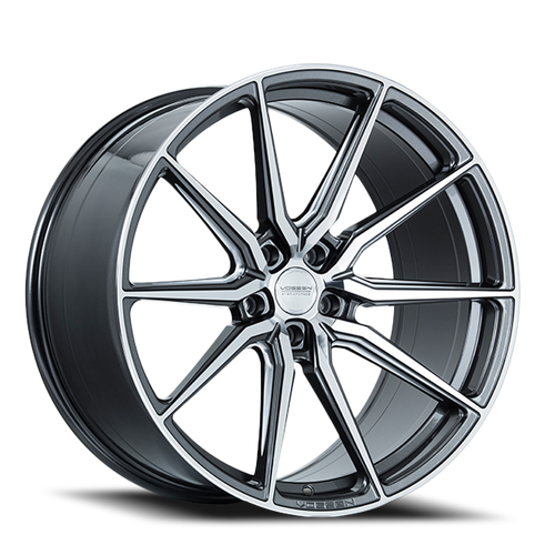 Vossen Hf3 Wheel 24x10 5x120 Gloss Graphite Polished 32mm - FREE T-SHIRT INCLUDED! | HF3-4B51