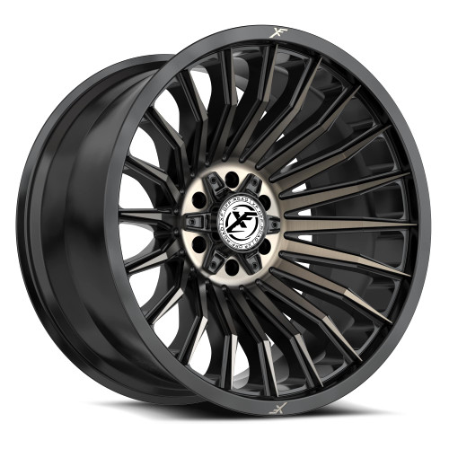 XF Off-Road Xf-231 Wheels Rims 17x9 5x127 (5x5) 5x5.5 (5x139.7) Black Bronze Machined Dark Tint 12mm | XF-23117904312SBMBRDDT