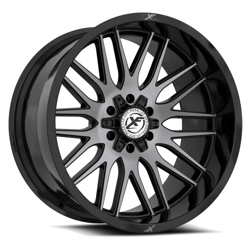 XF Off-Road Xf-240 Wheels Rims 17x9 5x127 (5x5) 5x5.5 (5x139.7) Black Brushed Dark Tint 12mm | XF-24017904312GBBRDDT